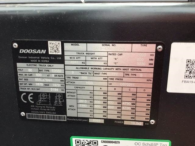 Doosan B30X-7 PLUS - Ηλεκτροκίνητο περονοφόρο: φωτογραφία 5 Doosan B30X-7 PLUS - Ηλεκτροκίνητο περονοφόρο: φωτογραφία 5