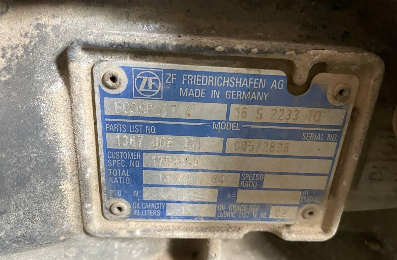 ZF 16 S 2233 TO Ecosplit 4 - Κιβώτιο ταχυτήτων για Φορτηγό: φωτογραφία 2 ZF 16 S 2233 TO Ecosplit 4 - Κιβώτιο ταχυτήτων για Φορτηγό: φωτογραφία 2