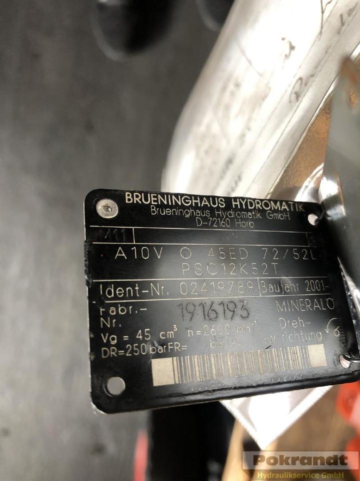 Rexroth A10VO60DFR1-52L-PWC12K04 + A10VO45ED72-52-PSC12K52T + A10VSO18DR-31L-PSCN00 - Υδραυλική αντλία: φωτογραφία 4 Rexroth A10VO60DFR1-52L-PWC12K04 + A10VO45ED72-52-PSC12K52T + A10VSO18DR-31L-PSCN00 - Υδραυλική αντλία: φωτογραφία 4