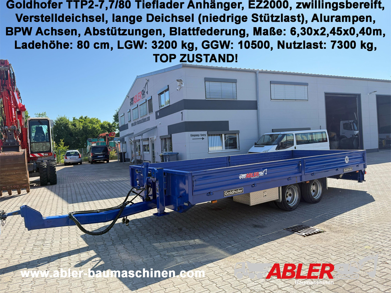 Goldhofer TTP2-7,7/80 Tieflader Tandem mit Rampen TOP - Τρέιλερ πλατφόρμα/ Καρότσα: φωτογραφία 1 Goldhofer TTP2-7,7/80 Tieflader Tandem mit Rampen TOP - Τρέιλερ πλατφόρμα/ Καρότσα: φωτογραφία 1