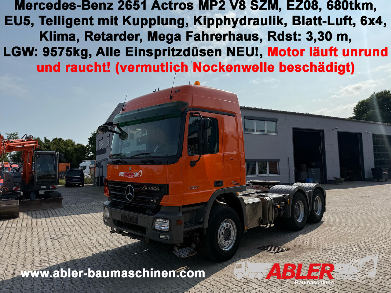 Mercedes-Benz 2651 Actros MP2 V8 SZM Telligent Retarder - Τράκτορας: φωτογραφία 1 Mercedes-Benz 2651 Actros MP2 V8 SZM Telligent Retarder - Τράκτορας: φωτογραφία 1