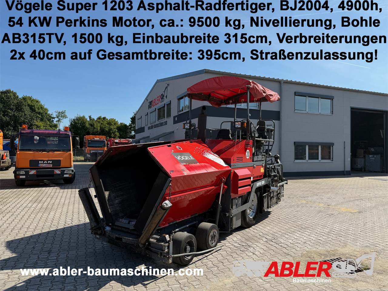 Vögele Super 1203 Asphalt-Radfertiger - Διαστρωτήρας ασφάλτου: φωτογραφία 1 Vögele Super 1203 Asphalt-Radfertiger - Διαστρωτήρας ασφάλτου: φωτογραφία 1