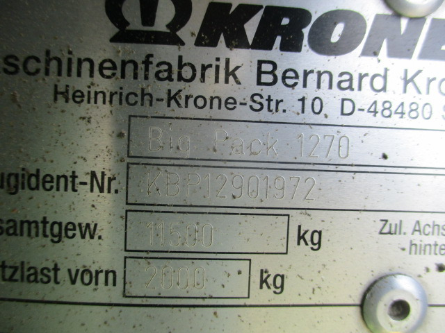 Krone BigPack 1270 XC HighSpeed - Χορτοδετική μηχανή τετράγωνες μπάλες: φωτογραφία 4 Krone BigPack 1270 XC HighSpeed - Χορτοδετική μηχανή τετράγωνες μπάλες: φωτογραφία 4