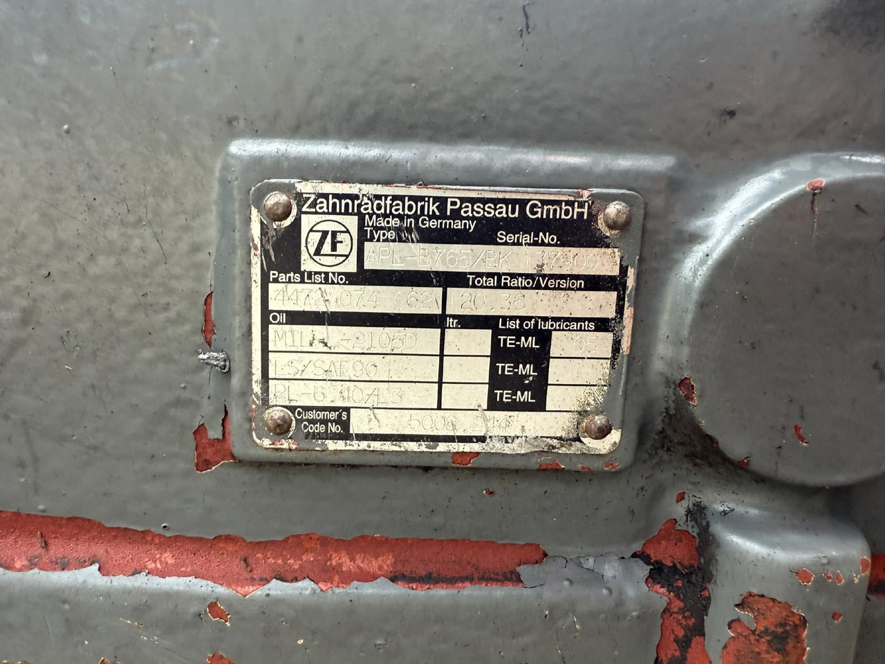 Liebherr ZF AP L B 765 aus LH 904 LIT - Αξονας και ανταλλακτικά για Κατασκευή μηχανήματα: φωτογραφία 3 Liebherr ZF AP L B 765 aus LH 904 LIT - Αξονας και ανταλλακτικά για Κατασκευή μηχανήματα: φωτογραφία 3