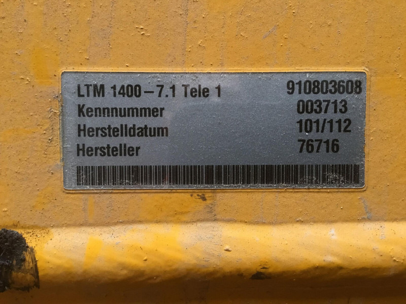 Liebherr LTM 1400-7.1 telescopic section 1 - Αμάξωμα και εξωτερικό για Γερανός: φωτογραφία 5 Liebherr LTM 1400-7.1 telescopic section 1 - Αμάξωμα και εξωτερικό για Γερανός: φωτογραφία 5