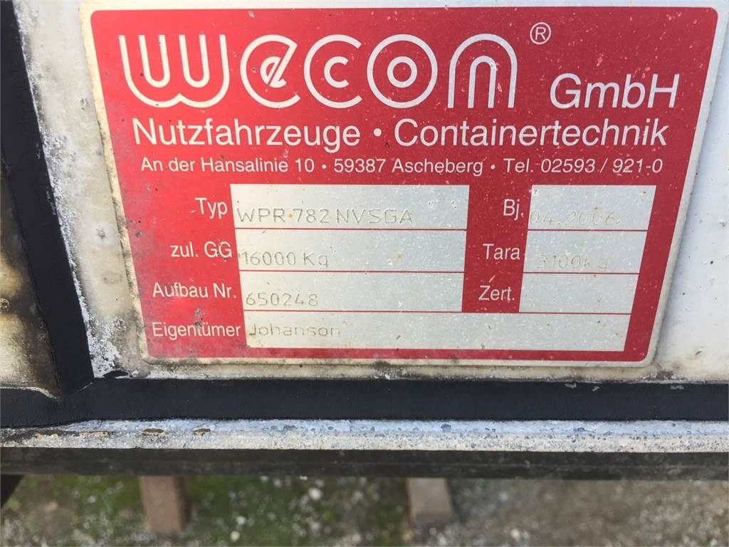 Αμάξωμα με συρρόμενο μουσαμά Wecon WPR 782 NVSGA 7820 mm gardin veksellad + hæve tag: φωτογραφία 7 Αμάξωμα με συρρόμενο μουσαμά Wecon WPR 782 NVSGA 7820 mm gardin veksellad + hæve tag: φωτογραφία 7