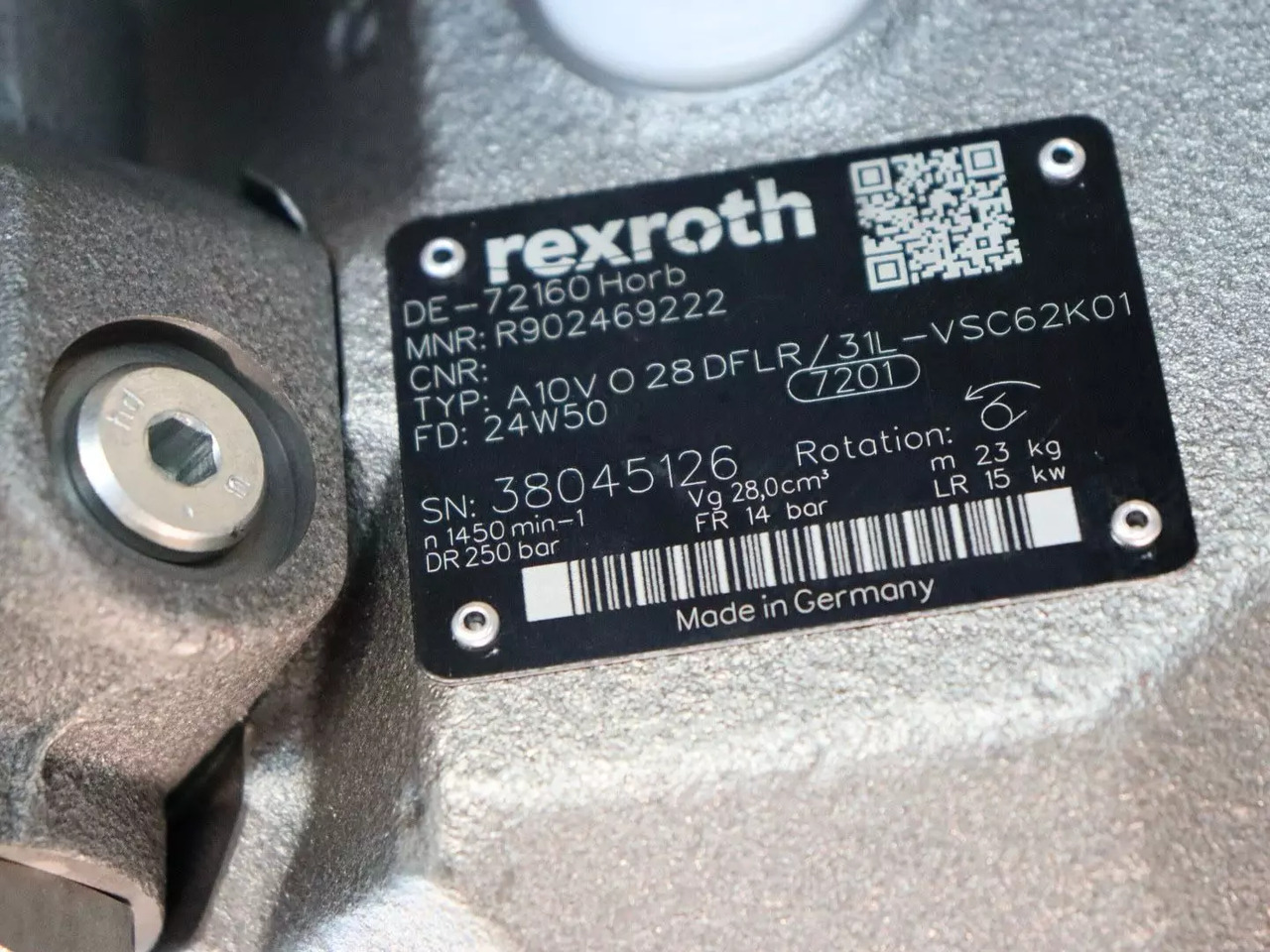 REXROTH A10VO28DFLR/31L-VSC62K01 - Υδραυλική αντλία για Ανυψωτικό μηχάνημα: φωτογραφία 5 REXROTH A10VO28DFLR/31L-VSC62K01 - Υδραυλική αντλία για Ανυψωτικό μηχάνημα: φωτογραφία 5