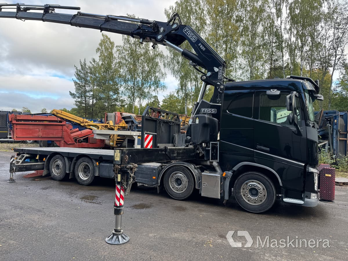 Bodbil Volvo FH 82F med Fassi F820 kran & jib - Φορτηγό με ανοιχτή καρότσα, Φορτηγό με γερανό: φωτογραφία 4 Bodbil Volvo FH 82F med Fassi F820 kran & jib - Φορτηγό με ανοιχτή καρότσα, Φορτηγό με γερανό: φωτογραφία 4