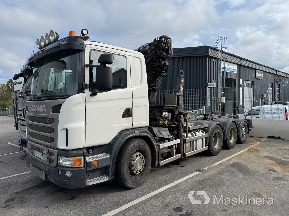 Lastväxlare Scania G400LB8X4*4HNA med HIAB kran - Φορτηγό φόρτωσης γάντζου, Φορτηγό με γερανό: φωτογραφία 1 Lastväxlare Scania G400LB8X4*4HNA med HIAB kran - Φορτηγό φόρτωσης γάντζου, Φορτηγό με γερανό: φωτογραφία 1