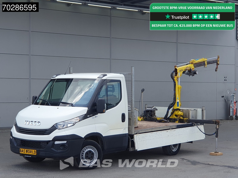 Iveco Daily 35S14 Kraanwagen Open Laadbak Hyva HA15 Euro6 3,5t Trekhaak Crane Kranwagen Kraan Pritsche Pickup Open Box Trekhaak - Μικρό φορτηγό με καρότσα: φωτογραφία 1 Iveco Daily 35S14 Kraanwagen Open Laadbak Hyva HA15 Euro6 3,5t Trekhaak Crane Kranwagen Kraan Pritsche Pickup Open Box Trekhaak - Μικρό φορτηγό με καρότσα: φωτογραφία 1