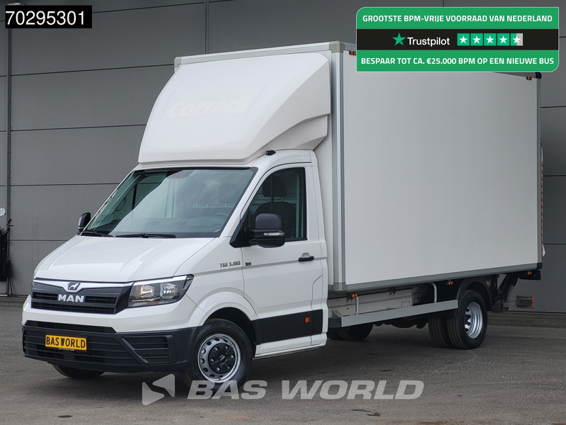 MAN TGE 3.180 Automaat Laadklep 3.5t trekhaak Dubbellucht Lat om Lat Zijdeur Navi Bakwagen Meubelbak Koffer Airco Trekhaak Cruise control - Επαγγελματικό αυτοκίνητο κόφα: φωτογραφία 1 MAN TGE 3.180 Automaat Laadklep 3.5t trekhaak Dubbellucht Lat om Lat Zijdeur Navi Bakwagen Meubelbak Koffer Airco Trekhaak Cruise control - Επαγγελματικό αυτοκίνητο κόφα: φωτογραφία 1