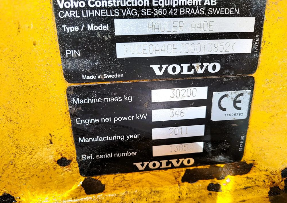 Volvo A40E - Ανατρεπόμενο όχημα: φωτογραφία 5 Volvo A40E - Ανατρεπόμενο όχημα: φωτογραφία 5
