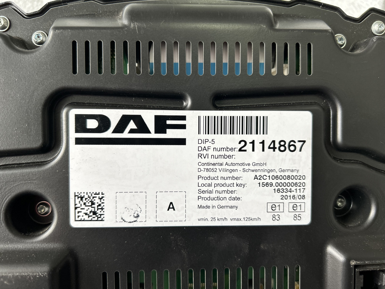 DAF CLOCK COUNTER DAF XF 106 2114867 - Ταμπλό αυτοκινήτου: φωτογραφία 3 DAF CLOCK COUNTER DAF XF 106 2114867 - Ταμπλό αυτοκινήτου: φωτογραφία 3