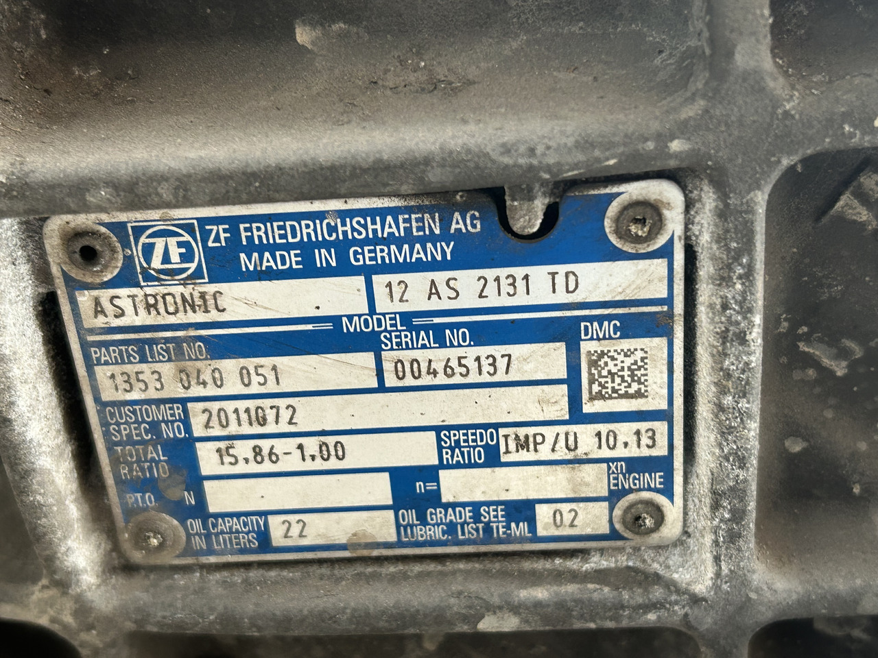 DAF XF 106 12AS2131 TD 2011072 DAF XF 106 truck - Κιβώτιο ταχυτήτων για Φορτηγό: φωτογραφία 3 DAF XF 106 12AS2131 TD 2011072 DAF XF 106 truck - Κιβώτιο ταχυτήτων για Φορτηγό: φωτογραφία 3