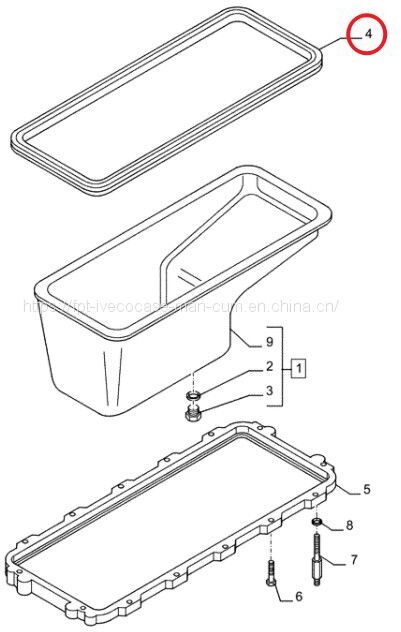 FPT IVECO CASE Cursor11 F3GFE613A B001 5801863562/5801690111 The oil pan gasket 504262851 - Κινητήρας φλάντζα: φωτογραφία 5 FPT IVECO CASE Cursor11 F3GFE613A B001 5801863562/5801690111 The oil pan gasket 504262851 - Κινητήρας φλάντζα: φωτογραφία 5