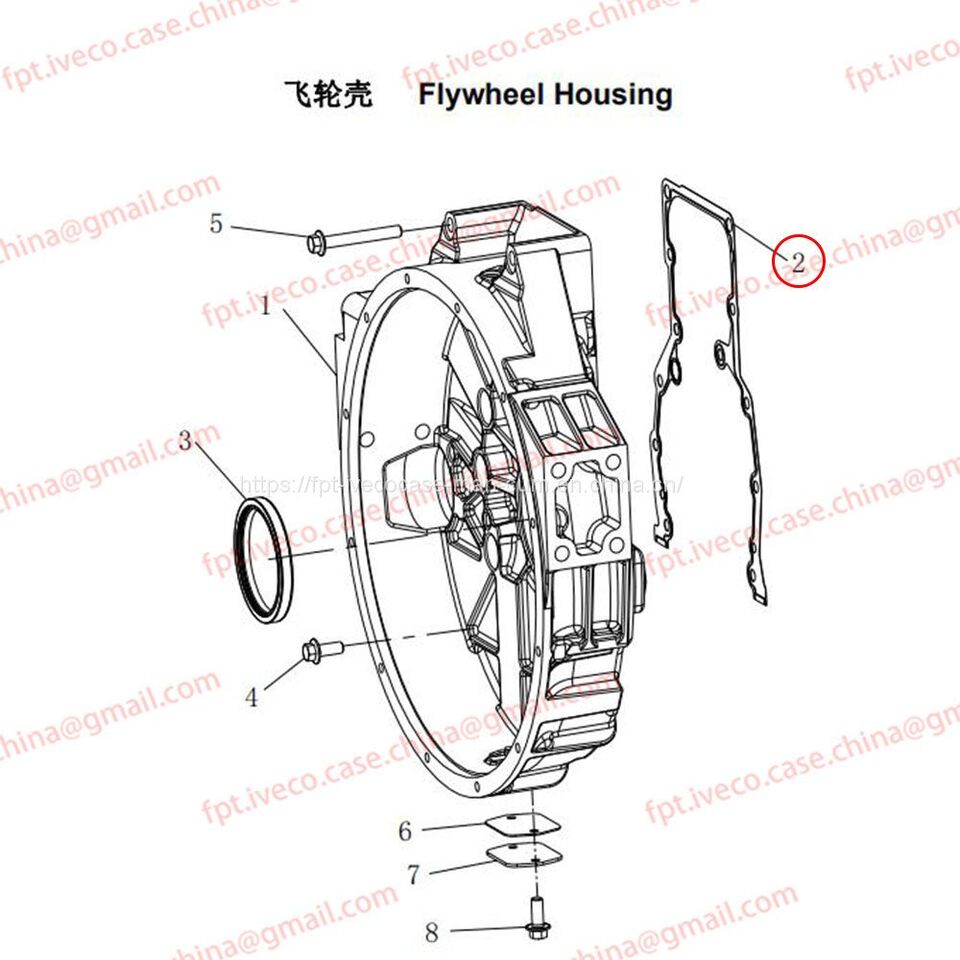 MAN D0836 Flywheel Housing Gasket 01904-0010 - Σφόνδυλος για Φορτηγό: φωτογραφία 1 MAN D0836 Flywheel Housing Gasket 01904-0010 - Σφόνδυλος για Φορτηγό: φωτογραφία 1