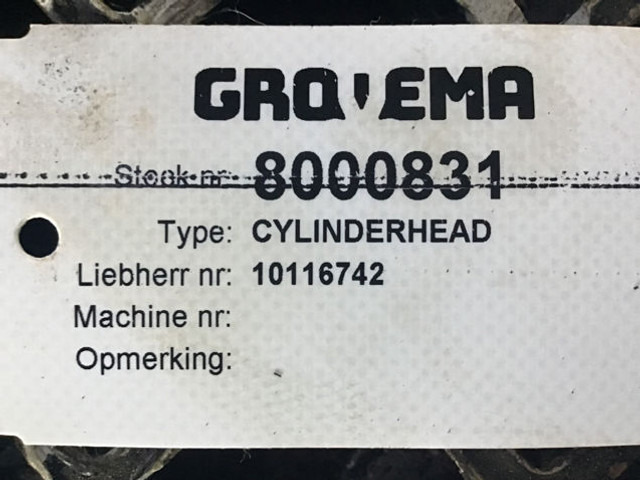 Liebherr Cylinderhead - Μπλοκ κυλίνδρων: φωτογραφία 4 Liebherr Cylinderhead - Μπλοκ κυλίνδρων: φωτογραφία 4