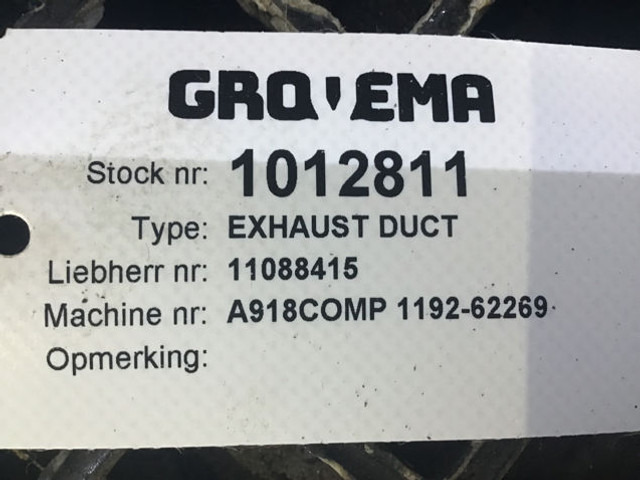 Liebherr Exhaust Duct - Εξάτμιση: φωτογραφία 3 Liebherr Exhaust Duct - Εξάτμιση: φωτογραφία 3
