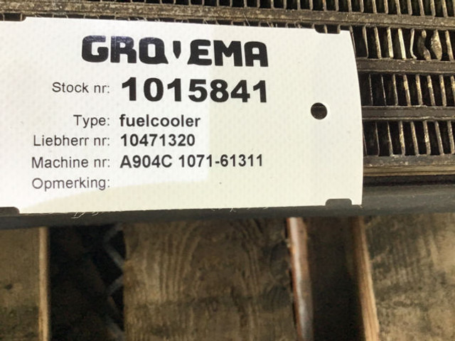 Liebherr Fuelcooler - Ψυγείο λαδιού: φωτογραφία 1 Liebherr Fuelcooler - Ψυγείο λαδιού: φωτογραφία 1