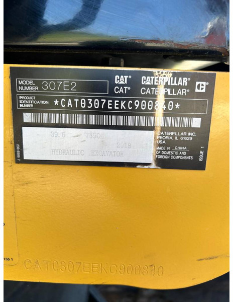 Cat 307E2 - Ερπυστριοφόρος εκσκαφέας: φωτογραφία 5 Cat 307E2 - Ερπυστριοφόρος εκσκαφέας: φωτογραφία 5