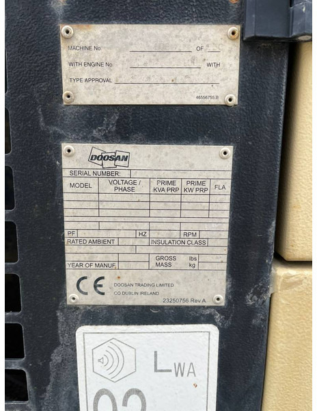 Doosan G 60 - Βιομηχανική γεννήτρια: φωτογραφία 5 Doosan G 60 - Βιομηχανική γεννήτρια: φωτογραφία 5