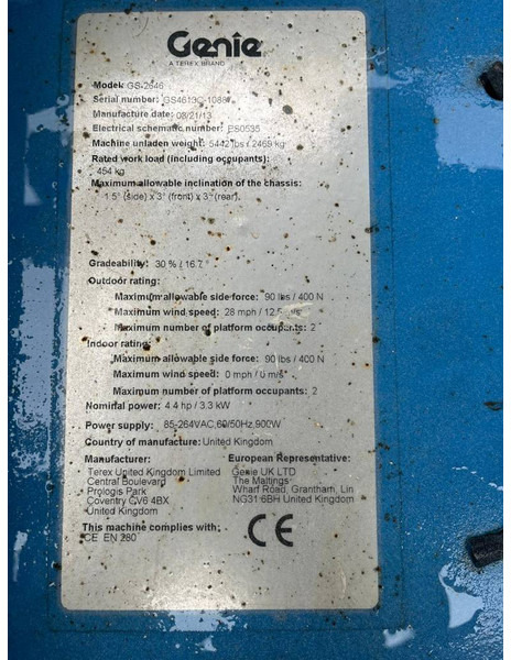 Genie GS 2646 - Ψαλιδωτό ανυψωτικό: φωτογραφία 5 Genie GS 2646 - Ψαλιδωτό ανυψωτικό: φωτογραφία 5