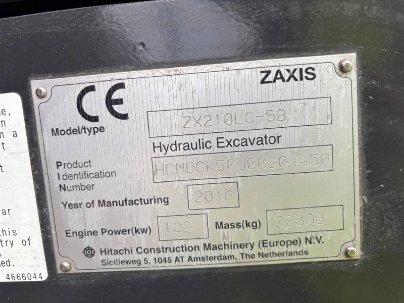 Hitachi ZX 210 LC-5 B - Ερπυστριοφόρος εκσκαφέας: φωτογραφία 5 Hitachi ZX 210 LC-5 B - Ερπυστριοφόρος εκσκαφέας: φωτογραφία 5
