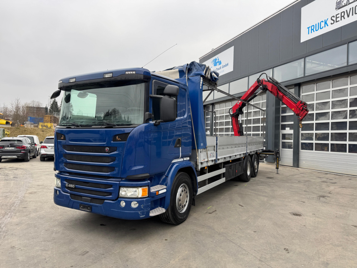 SCANIA G450 6x2 Hiab 122-4 - Φορτηγό με γερανό: φωτογραφία 1 SCANIA G450 6x2 Hiab 122-4 - Φορτηγό με γερανό: φωτογραφία 1