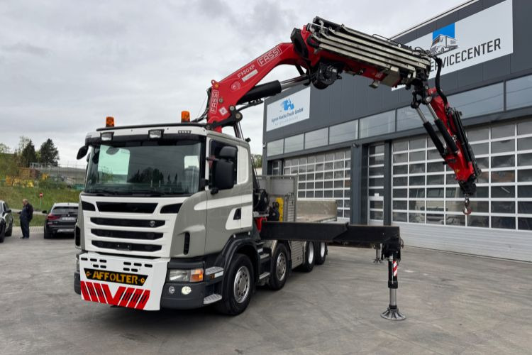 Scania G480 8x4 SZM/Pritsche Fassi 950 - Φορτηγό με γερανό: φωτογραφία 1 Scania G480 8x4 SZM/Pritsche Fassi 950 - Φορτηγό με γερανό: φωτογραφία 1