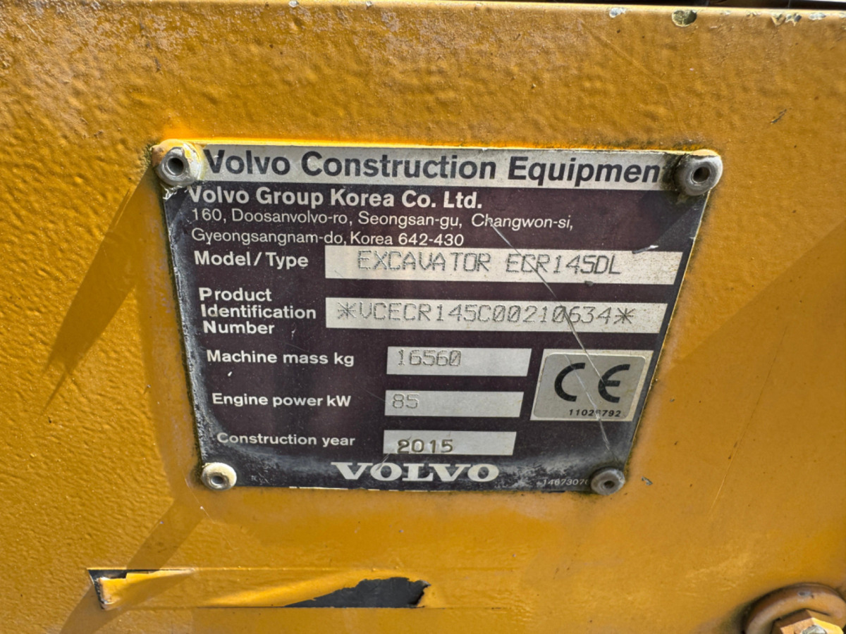 Ερπυστριοφόρος εκσκαφέας VOLVO ECR145DL Oilquick: φωτογραφία 10