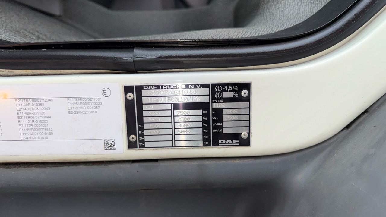 Φορτηγό μουσαμάς DAF LF 180: φωτογραφία 12