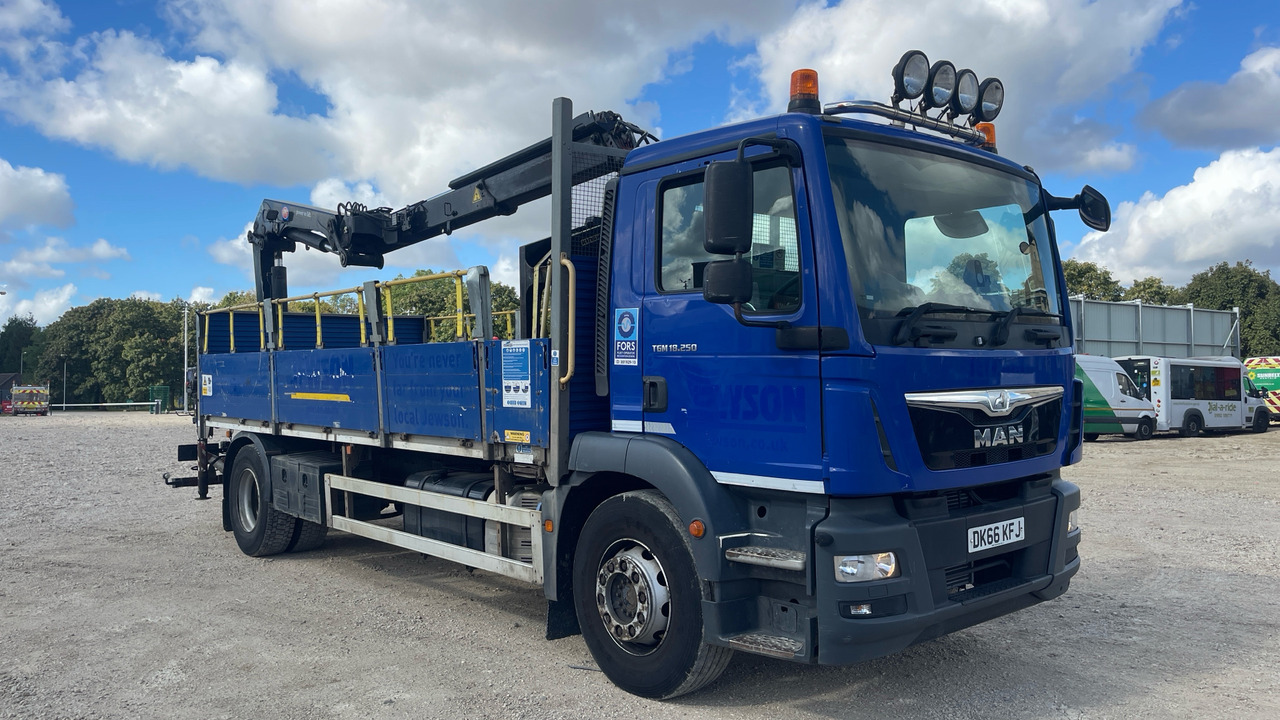 Man TGM 18.250 - Φορτηγό με ανοιχτή καρότσα, Φορτηγό με γερανό: φωτογραφία 1 Man TGM 18.250 - Φορτηγό με ανοιχτή καρότσα, Φορτηγό με γερανό: φωτογραφία 1