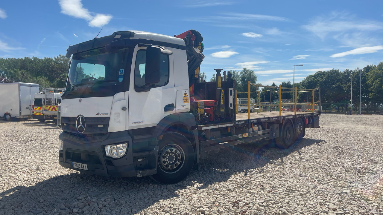 Mercedes-Benz Antos 2530 - Φορτηγό με ανοιχτή καρότσα, Φορτηγό με γερανό: φωτογραφία 2 Mercedes-Benz Antos 2530 - Φορτηγό με ανοιχτή καρότσα, Φορτηγό με γερανό: φωτογραφία 2