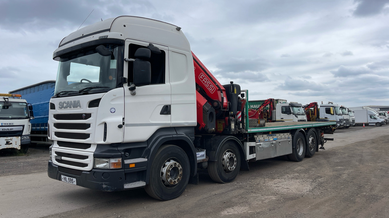 Scania R 440 - Φορτηγό με ανοιχτή καρότσα, Φορτηγό με γερανό: φωτογραφία 2 Scania R 440 - Φορτηγό με ανοιχτή καρότσα, Φορτηγό με γερανό: φωτογραφία 2
