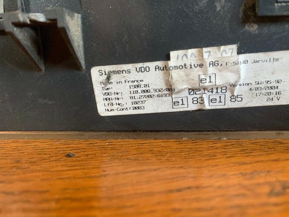 MAN Kombiinstrument Tacho 81272026133 - Ταμπλό αυτοκινήτου για Φορτηγό: φωτογραφία 2 MAN Kombiinstrument Tacho 81272026133 - Ταμπλό αυτοκινήτου για Φορτηγό: φωτογραφία 2