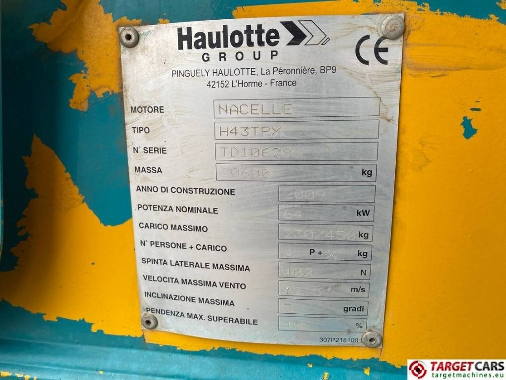 Τηλεσκοπικό ανυψωτικό Haulotte H43TPX Telescopic 4x4x4 Diesel Boom Lift 4220cm: φωτογραφία 10 Τηλεσκοπικό ανυψωτικό Haulotte H43TPX Telescopic 4x4x4 Diesel Boom Lift 4220cm: φωτογραφία 10