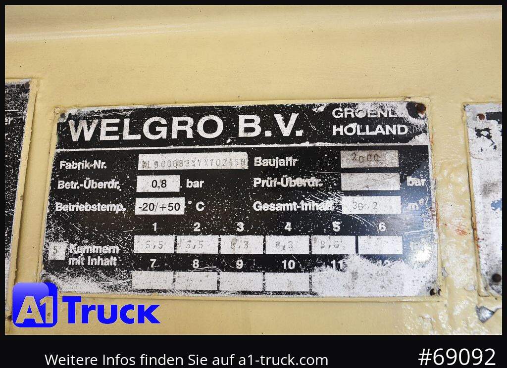 Σιλοφόρο FELDBINDER Welgro, 36m³, Silo  5 Kammern, Lenkachse,: φωτογραφία 7