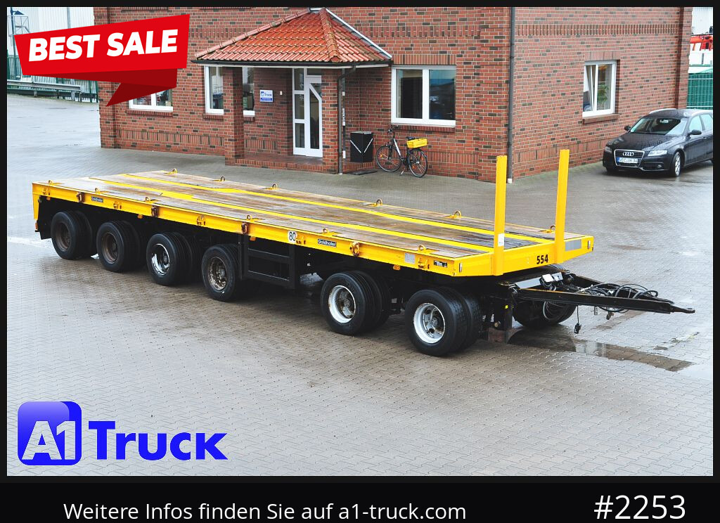 Ρυμούλκα με χαμηλό δάπεδο για τη μεταφορά βαρέως εξοπλισμού GOLDHOFER 6achs Plattform, Ballast, Lenkachse, 60to., Schwerlast,: φωτογραφία 1