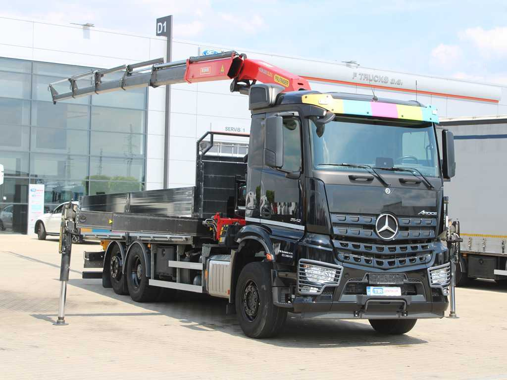 Mercedes-Benz Arocs 2542, 6X2, EURO 6, SIDE PANEL, NAVIGATION, CAMERA, PALFINGER PK 24.001 SLD5 - Φορτηγό με ανοιχτή καρότσα, Φορτηγό με γερανό: φωτογραφία 3 Mercedes-Benz Arocs 2542, 6X2, EURO 6, SIDE PANEL, NAVIGATION, CAMERA, PALFINGER PK 24.001 SLD5 - Φορτηγό με ανοιχτή καρότσα, Φορτηγό με γερανό: φωτογραφία 3