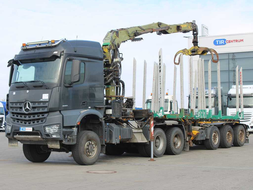 Mercedes-Benz Arocs 3351, 6x6, HYDRAULIC ARM LOGLIFT ET450, TYRES 80% - Τράκτορας, Ημιρυμουλκούμενο μεταφοράς ξυλείας: φωτογραφία 1 Mercedes-Benz Arocs 3351, 6x6, HYDRAULIC ARM LOGLIFT ET450, TYRES 80% - Τράκτορας, Ημιρυμουλκούμενο μεταφοράς ξυλείας: φωτογραφία 1
