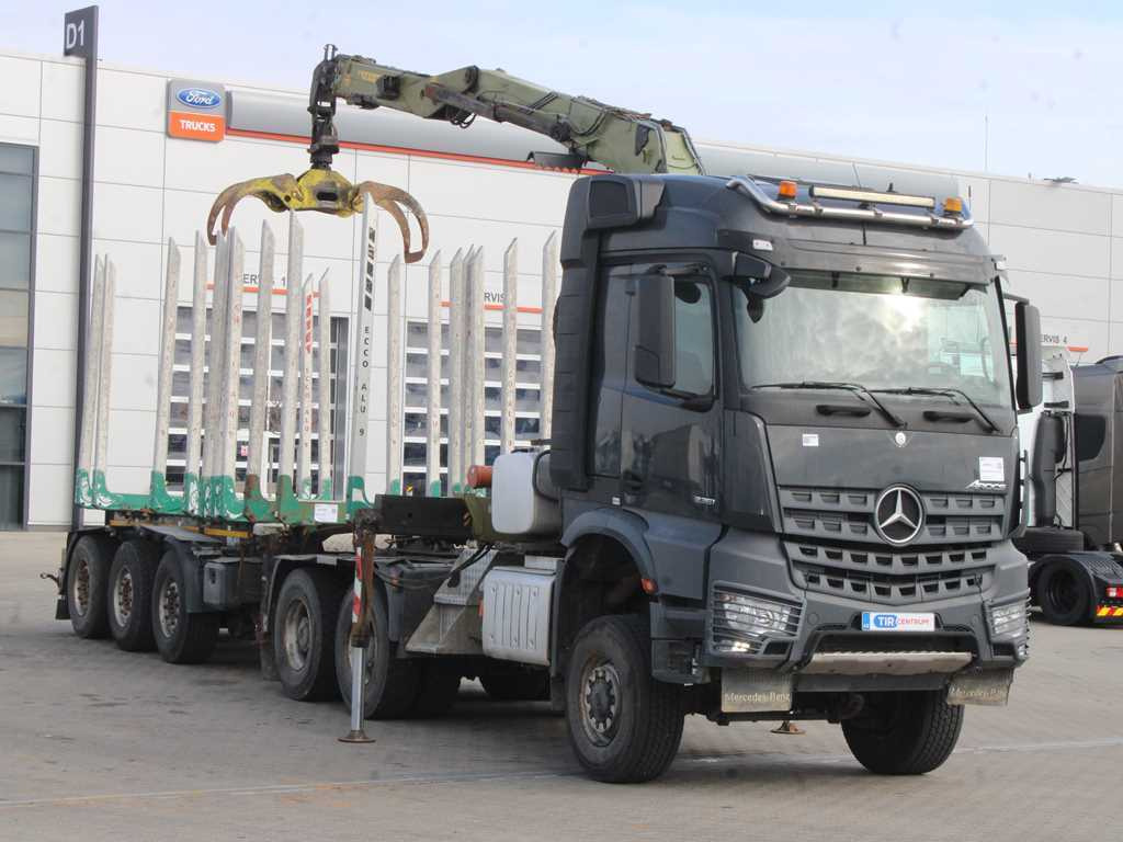 Mercedes-Benz Arocs 3351, 6x6, HYDRAULIC ARM LOGLIFT ET450, TYRES 80% - Τράκτορας, Ημιρυμουλκούμενο μεταφοράς ξυλείας: φωτογραφία 3 Mercedes-Benz Arocs 3351, 6x6, HYDRAULIC ARM LOGLIFT ET450, TYRES 80% - Τράκτορας, Ημιρυμουλκούμενο μεταφοράς ξυλείας: φωτογραφία 3