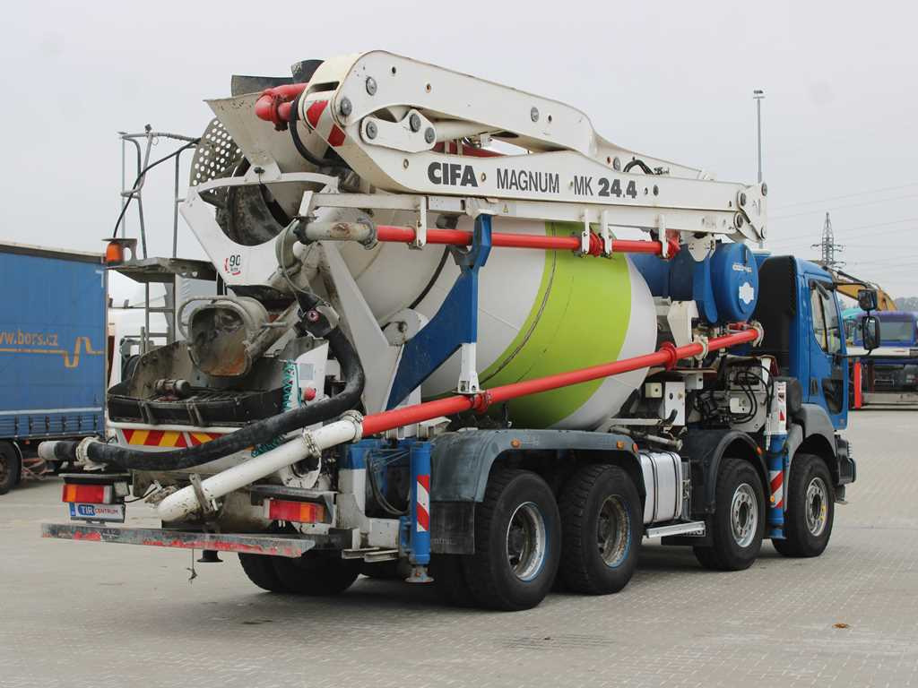 Renault KERAX 420, EURO 3, 7m3, 8X4, CIFA MAGNUM MK 24.4 CONCRETE PUMP - Μπετονιέρα αντλία: φωτογραφία 4 Renault KERAX 420, EURO 3, 7m3, 8X4, CIFA MAGNUM MK 24.4 CONCRETE PUMP - Μπετονιέρα αντλία: φωτογραφία 4