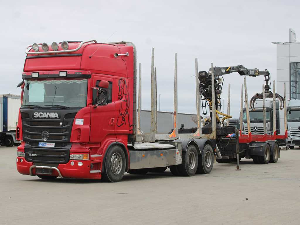 Scania R 480, HYDRAULIC ARM LHO L120Z(78), 6X4 - Φορτηγό ξυλείας, Φορτηγό με γερανό: φωτογραφία 1 Scania R 480, HYDRAULIC ARM LHO L120Z(78), 6X4 - Φορτηγό ξυλείας, Φορτηγό με γερανό: φωτογραφία 1
