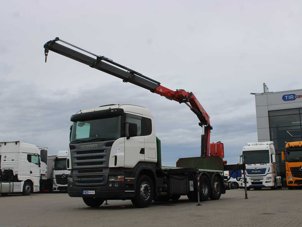Scania R 500, 6X2, EURO 4, OPTICRUISE, HYDRAULIC ARM FASSI F220A.23 - Φορτηγό με ανοιχτή καρότσα, Φορτηγό με γερανό: φωτογραφία 1 Scania R 500, 6X2, EURO 4, OPTICRUISE, HYDRAULIC ARM FASSI F220A.23 - Φορτηγό με ανοιχτή καρότσα, Φορτηγό με γερανό: φωτογραφία 1