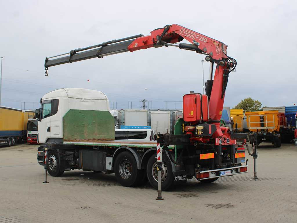 Scania R 500, 6X2, EURO 4, OPTICRUISE, HYDRAULIC ARM FASSI F220A.23 - Φορτηγό με ανοιχτή καρότσα, Φορτηγό με γερανό: φωτογραφία 5 Scania R 500, 6X2, EURO 4, OPTICRUISE, HYDRAULIC ARM FASSI F220A.23 - Φορτηγό με ανοιχτή καρότσα, Φορτηγό με γερανό: φωτογραφία 5