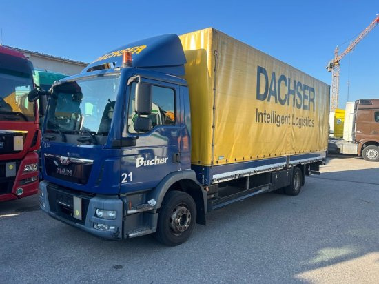 MAN TGM 12.250 4x2 Manuel, E5, LBW - Φορτηγό μουσαμάς: φωτογραφία 1 MAN TGM 12.250 4x2 Manuel, E5, LBW - Φορτηγό μουσαμάς: φωτογραφία 1