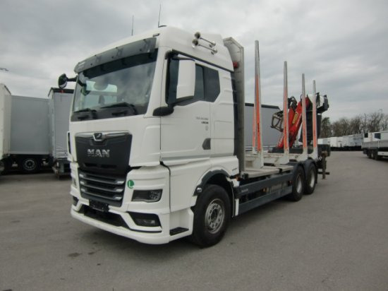 MAN TGX 33.580 BL 6x4, Intarder, Holztransporter, - Φορτηγό ξυλείας, Φορτηγό με γερανό: φωτογραφία 1 MAN TGX 33.580 BL 6x4, Intarder, Holztransporter, - Φορτηγό ξυλείας, Φορτηγό με γερανό: φωτογραφία 1