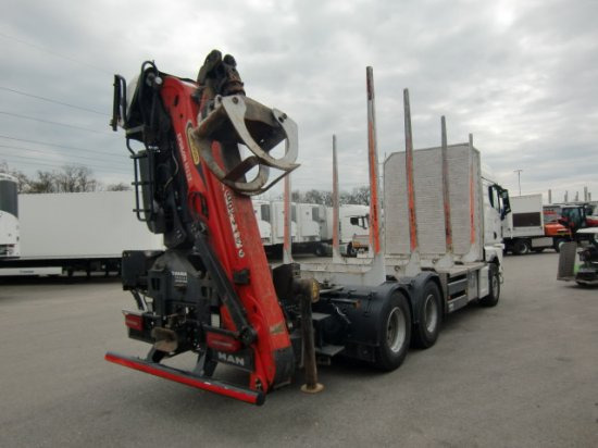 MAN TGX 33.580 BL 6x4, Intarder, Holztransporter, - Φορτηγό ξυλείας, Φορτηγό με γερανό: φωτογραφία 4 MAN TGX 33.580 BL 6x4, Intarder, Holztransporter, - Φορτηγό ξυλείας, Φορτηγό με γερανό: φωτογραφία 4