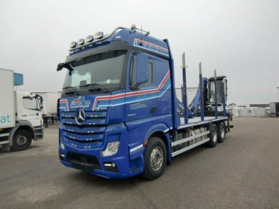 Mercedes-Benz Actros 2653 6x4 Holz Palfinger Kabinenkran - Φορτηγό ξυλείας, Φορτηγό με γερανό: φωτογραφία 1 Mercedes-Benz Actros 2653 6x4 Holz Palfinger Kabinenkran - Φορτηγό ξυλείας, Φορτηγό με γερανό: φωτογραφία 1