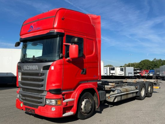 Scania R410 6x2 Topline, BDF, E6, Automatik, Redarter, Standklima, Liftachse - Φορτηγό μεταφοράς εμπορευματοκιβωτίων/ Κινητό αμάξωμα: φωτογραφία 1 Scania R410 6x2 Topline, BDF, E6, Automatik, Redarter, Standklima, Liftachse - Φορτηγό μεταφοράς εμπορευματοκιβωτίων/ Κινητό αμάξωμα: φωτογραφία 1